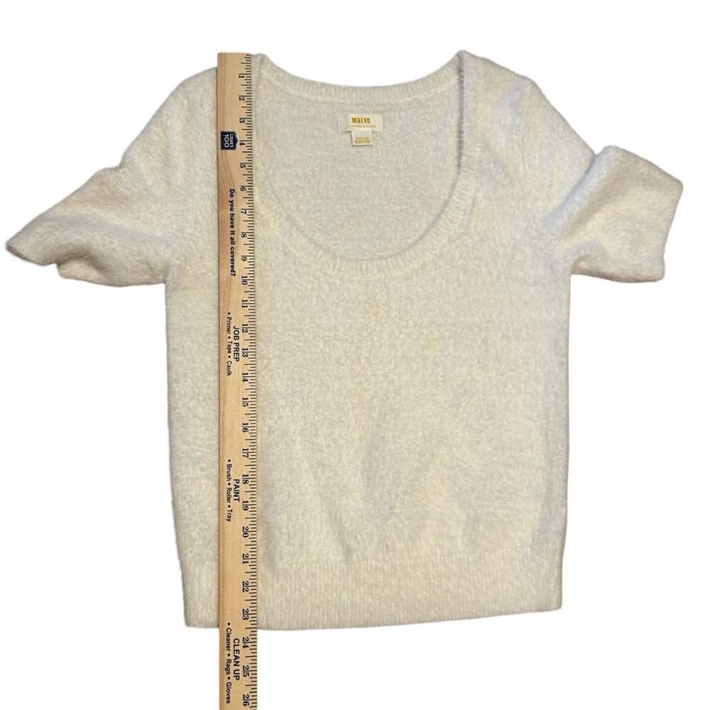 Anthropologie Maeve Scoop Neck Eyelash Sweater Tee Top Size Medium - Picture 6 of 9